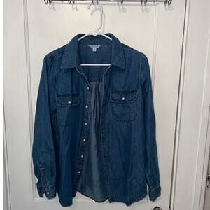 NWOT Lucky Brand women's Button Down Denim Shirt size S